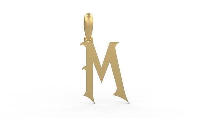 Initial Letters Pendant Oregon M 3D print model