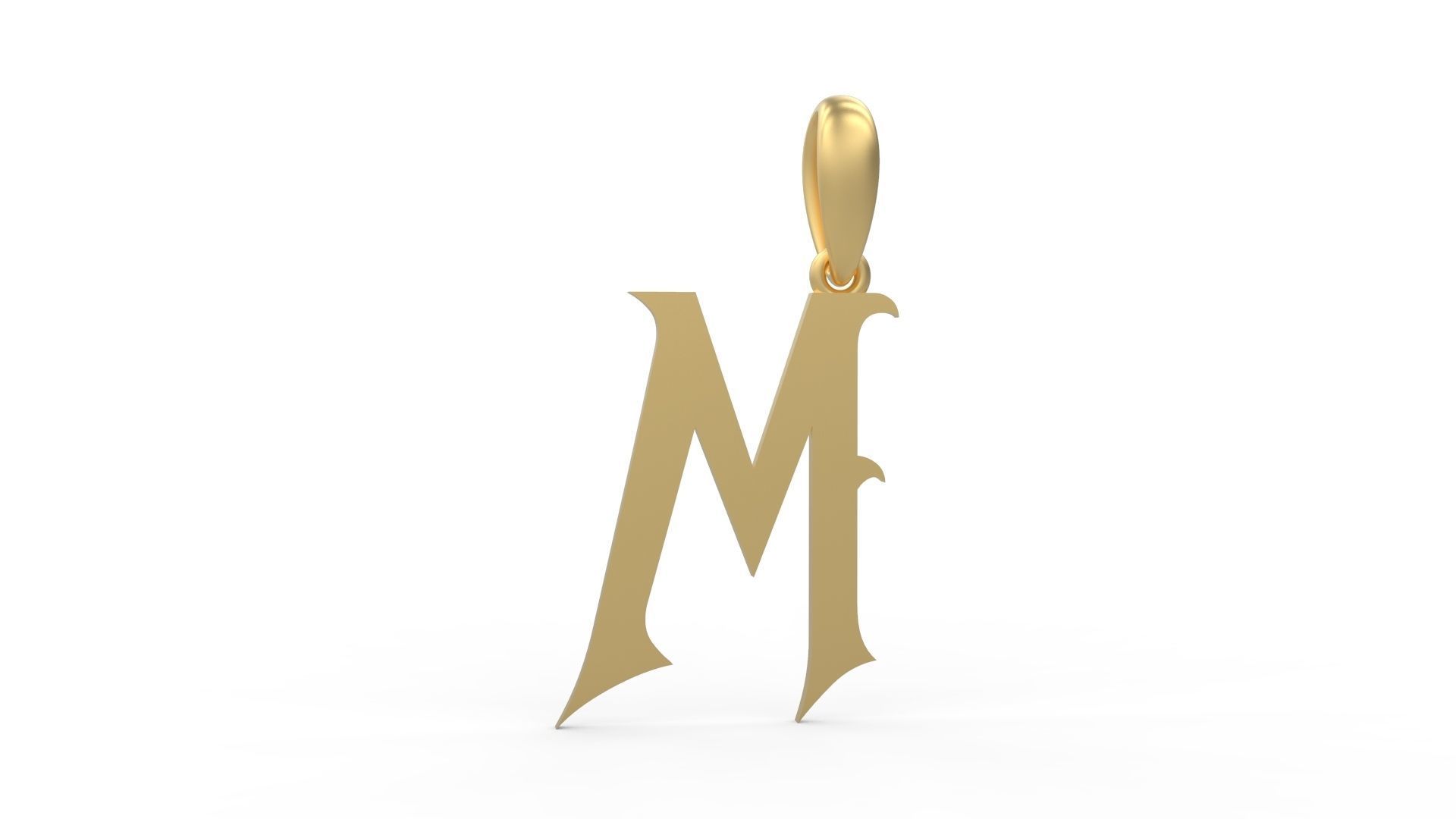 Initial Letters Pendant Oregon M 3D print model_3