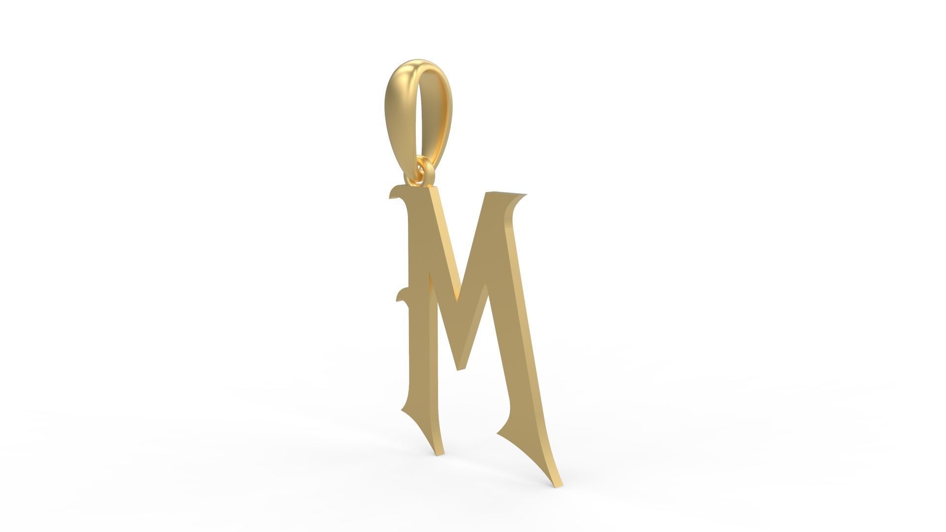 Initial Letters Pendant Oregon M 3D print model_1