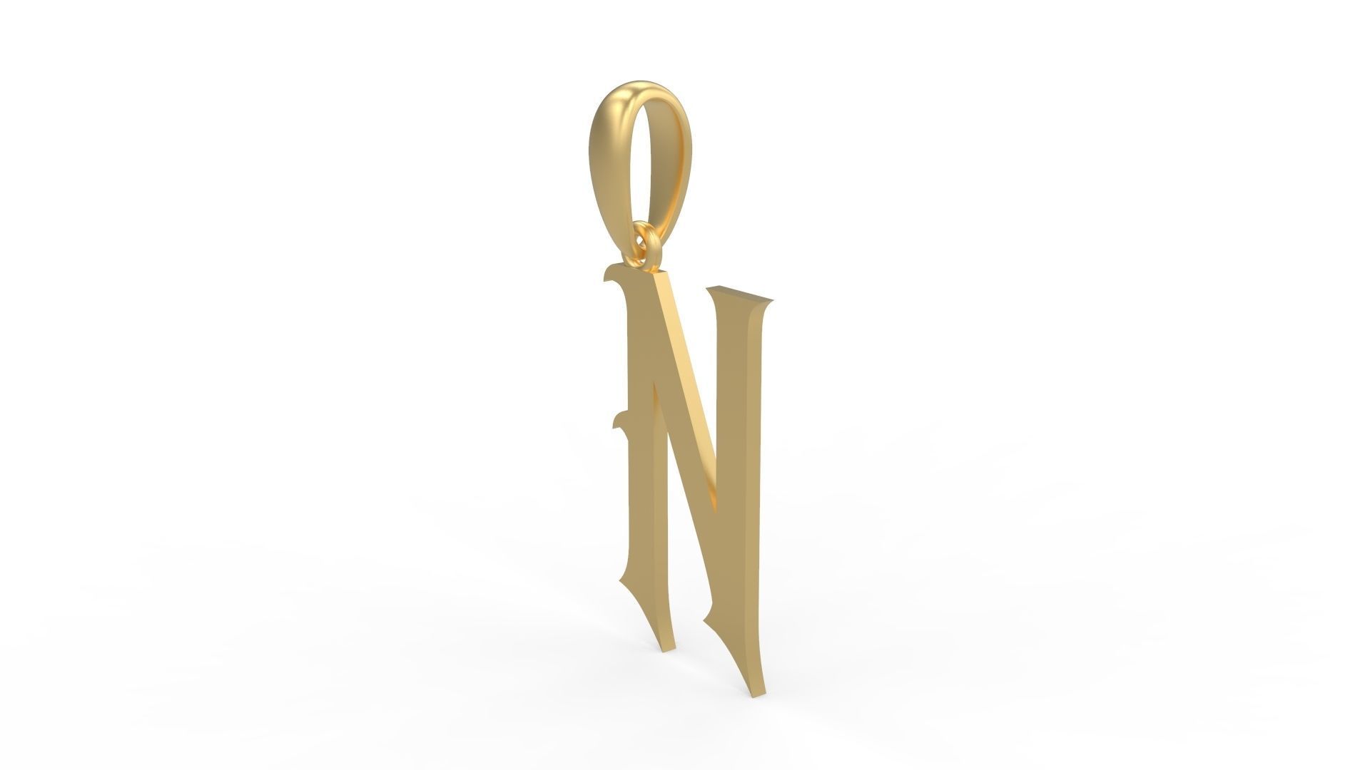 Initial Letters Pendant Oregon N 3D print model_1