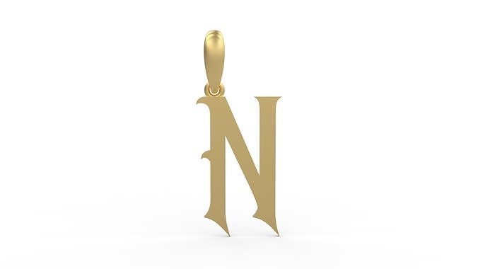 Initial Letters Pendant Oregon N 3D print model