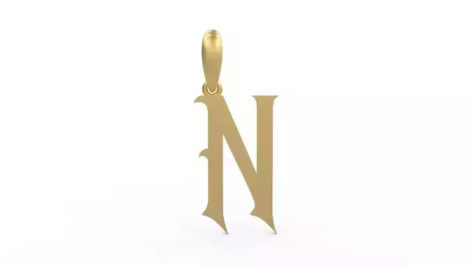 Initial Letters Pendant Oregon N 3D print model