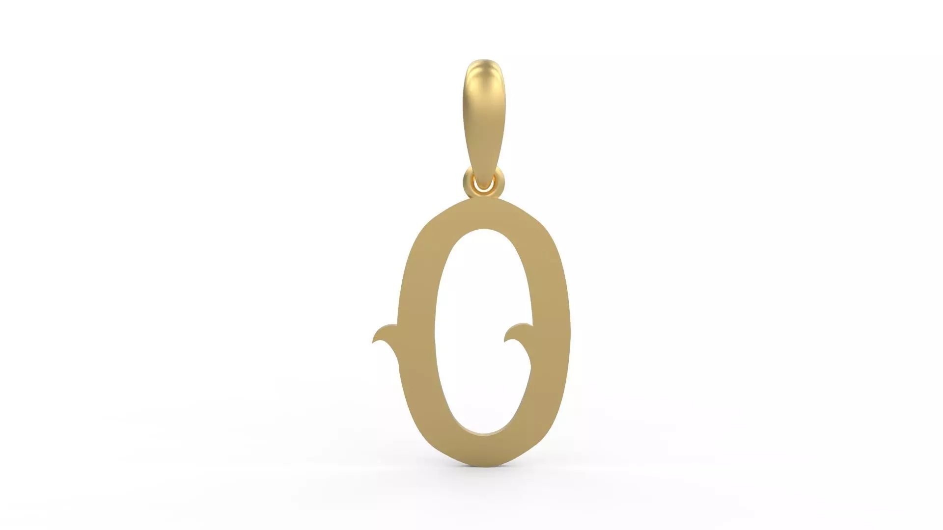 Initial Letters Pendant Oregon O 3D print model_0