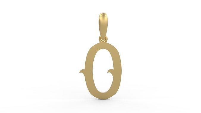 Initial Letters Pendant Oregon O 3D print model