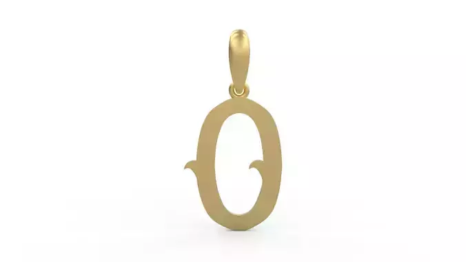 Initial Letters Pendant Oregon O 3D print model