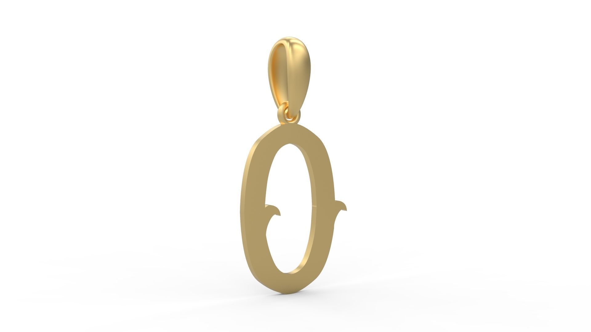 Initial Letters Pendant Oregon O 3D print model_3
