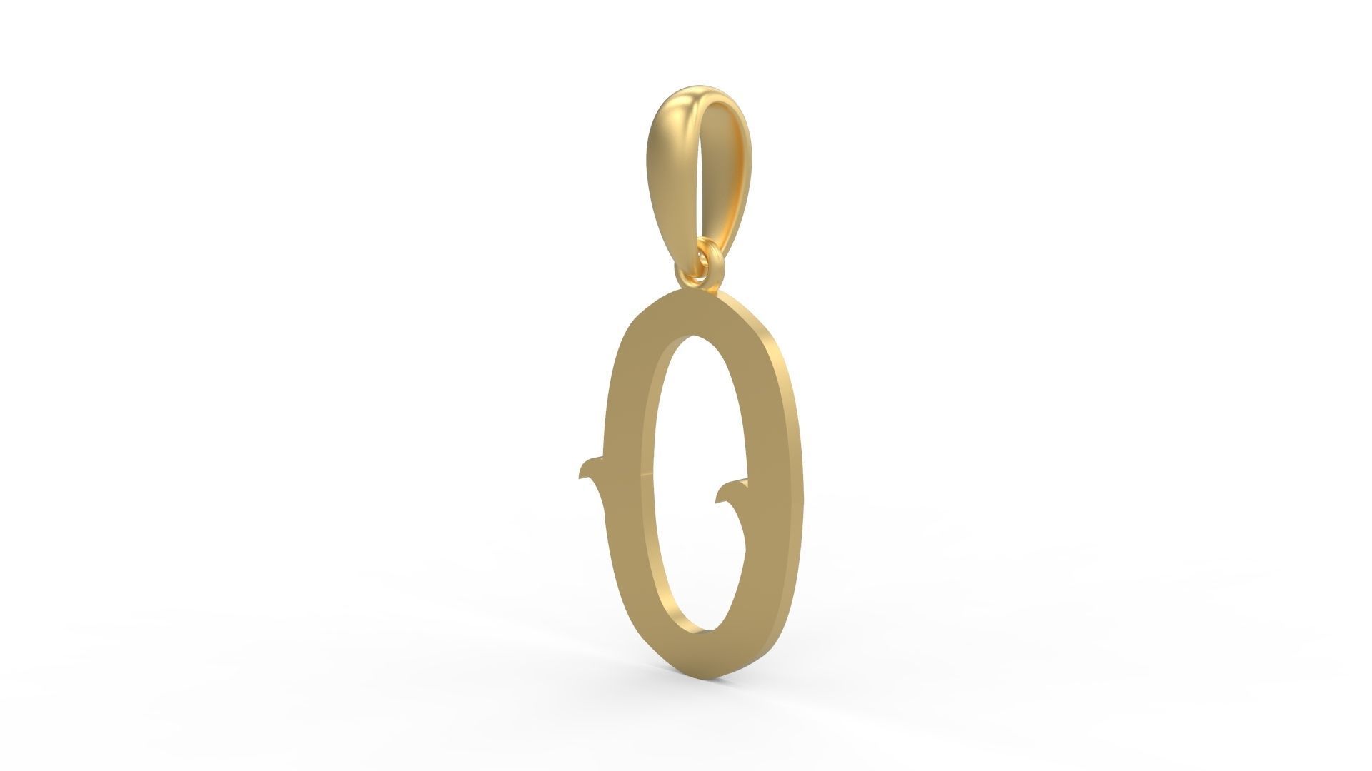Initial Letters Pendant Oregon O 3D print model_1