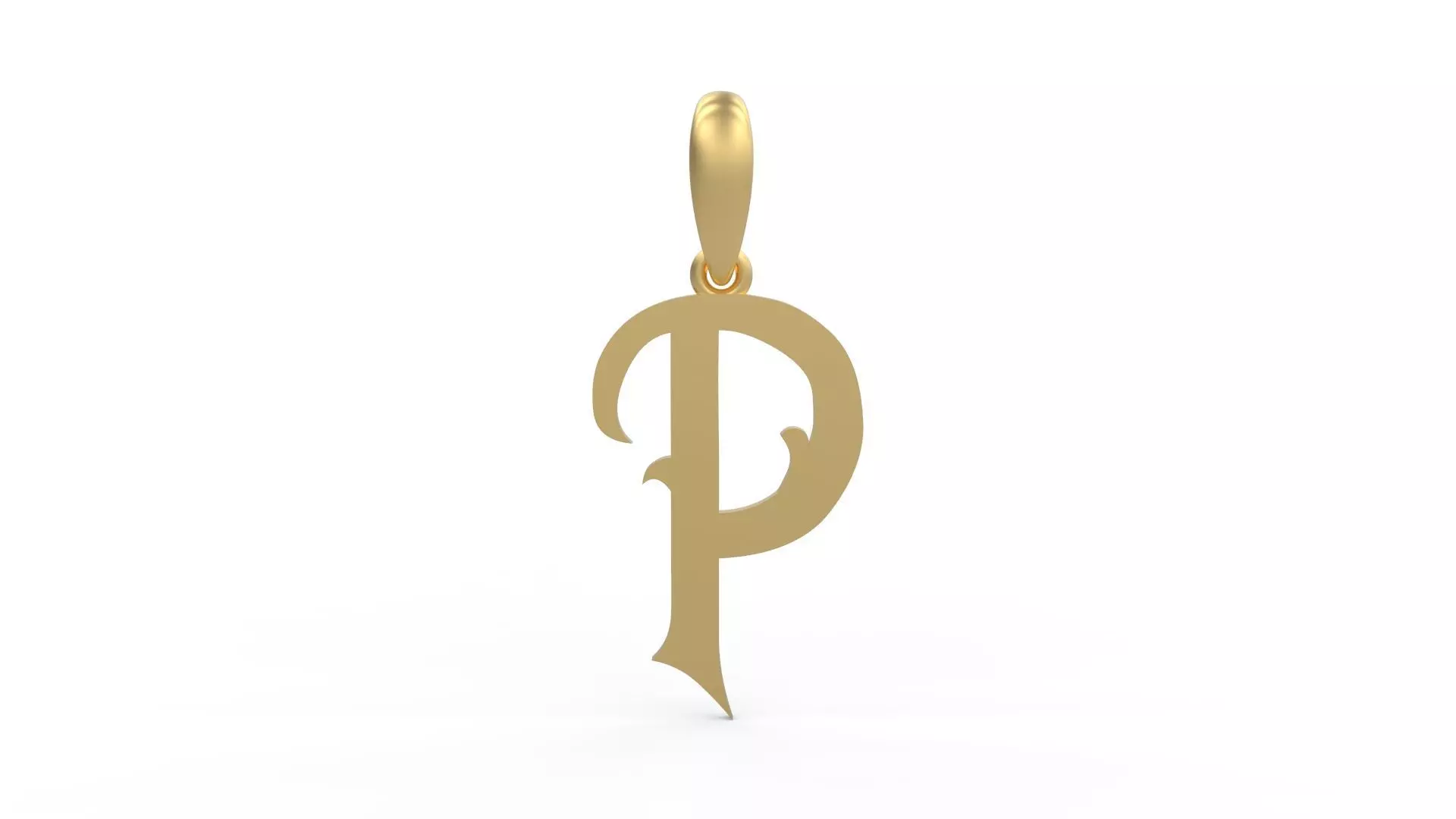 Initial Letters Pendant Oregon P 3D print model_0
