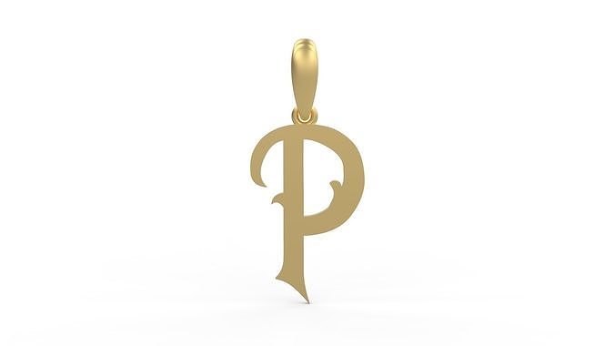 Initial Letters Pendant Oregon P 3D print model