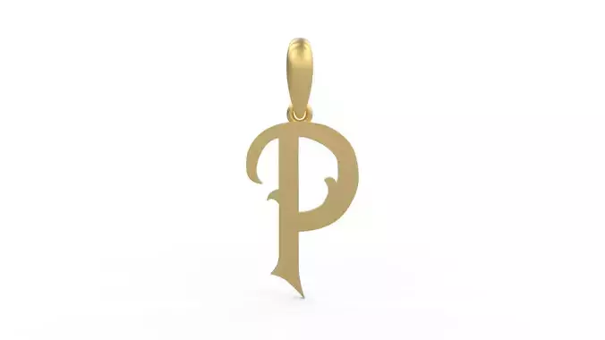 Initial Letters Pendant Oregon P 3D print model