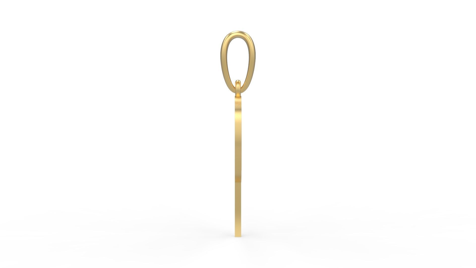 Initial Letters Pendant Oregon P 3D print model_2