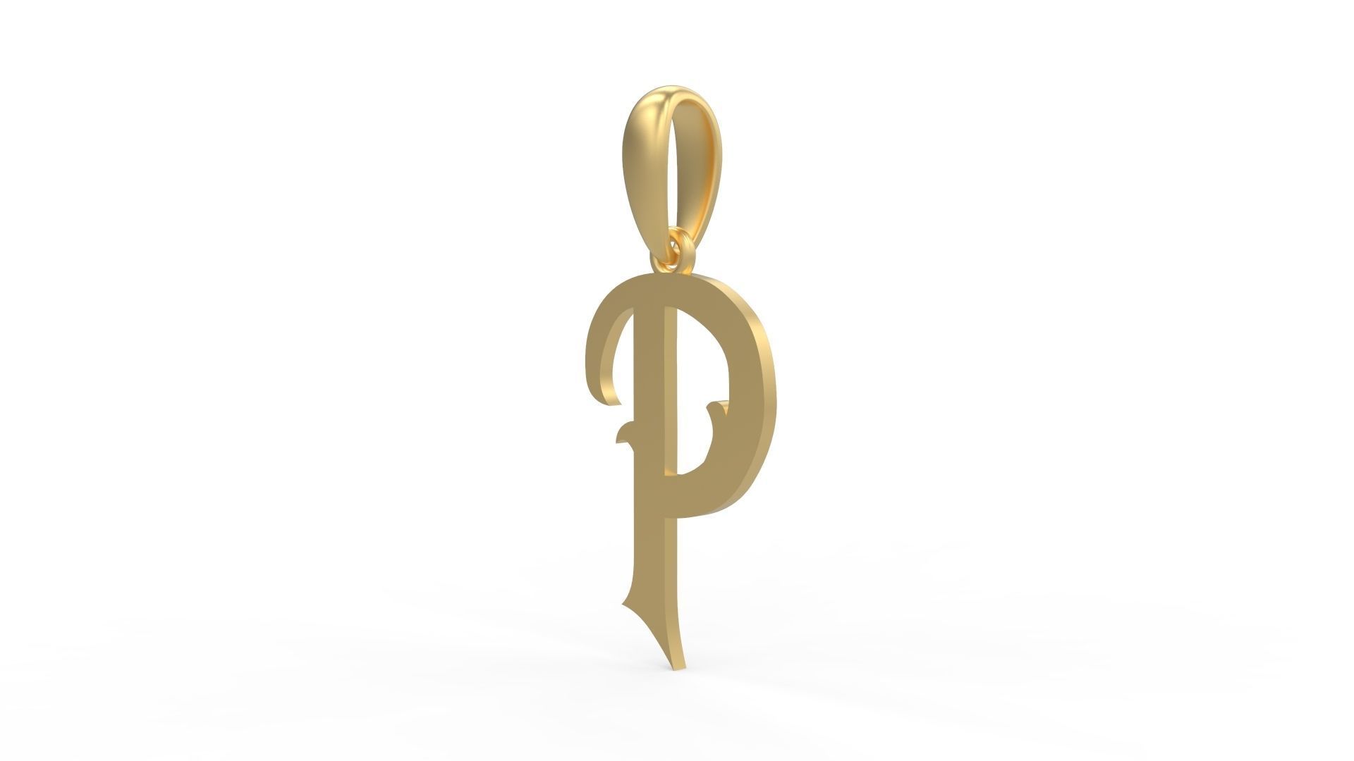 Initial Letters Pendant Oregon P 3D print model_1