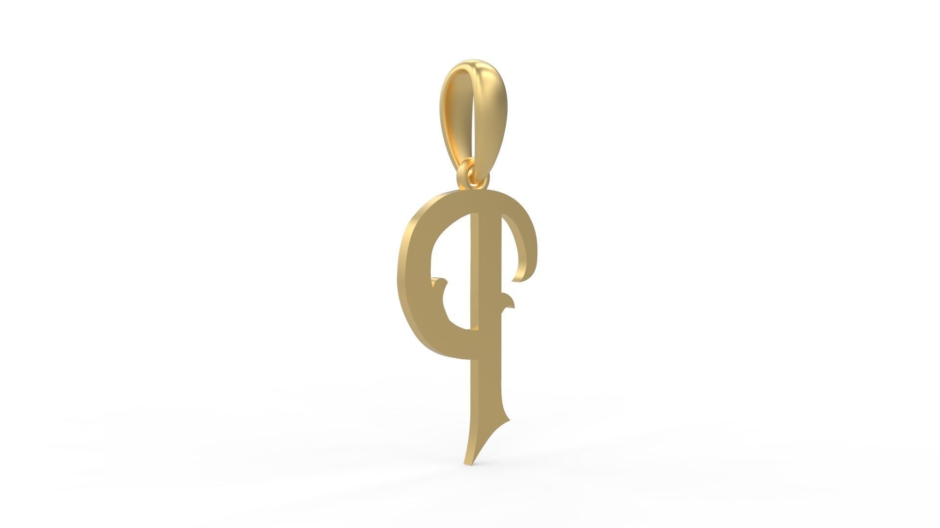 Initial Letters Pendant Oregon P 3D print model_3