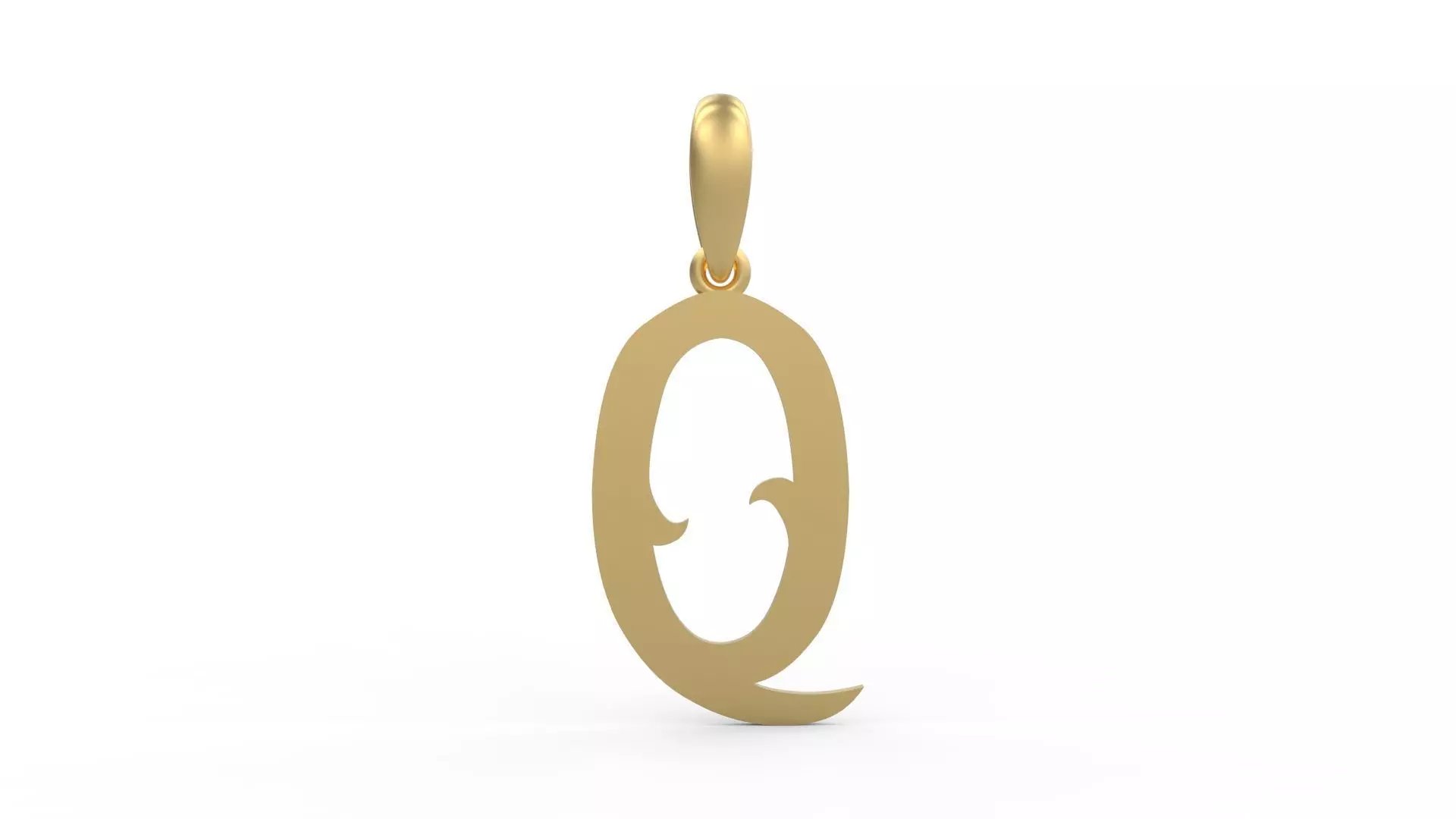 Initial Letters Pendant Oregon Q 3D print model_0
