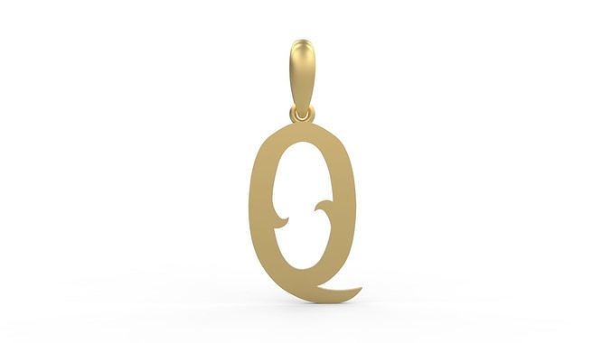 Initial Letters Pendant Oregon Q 3D print model
