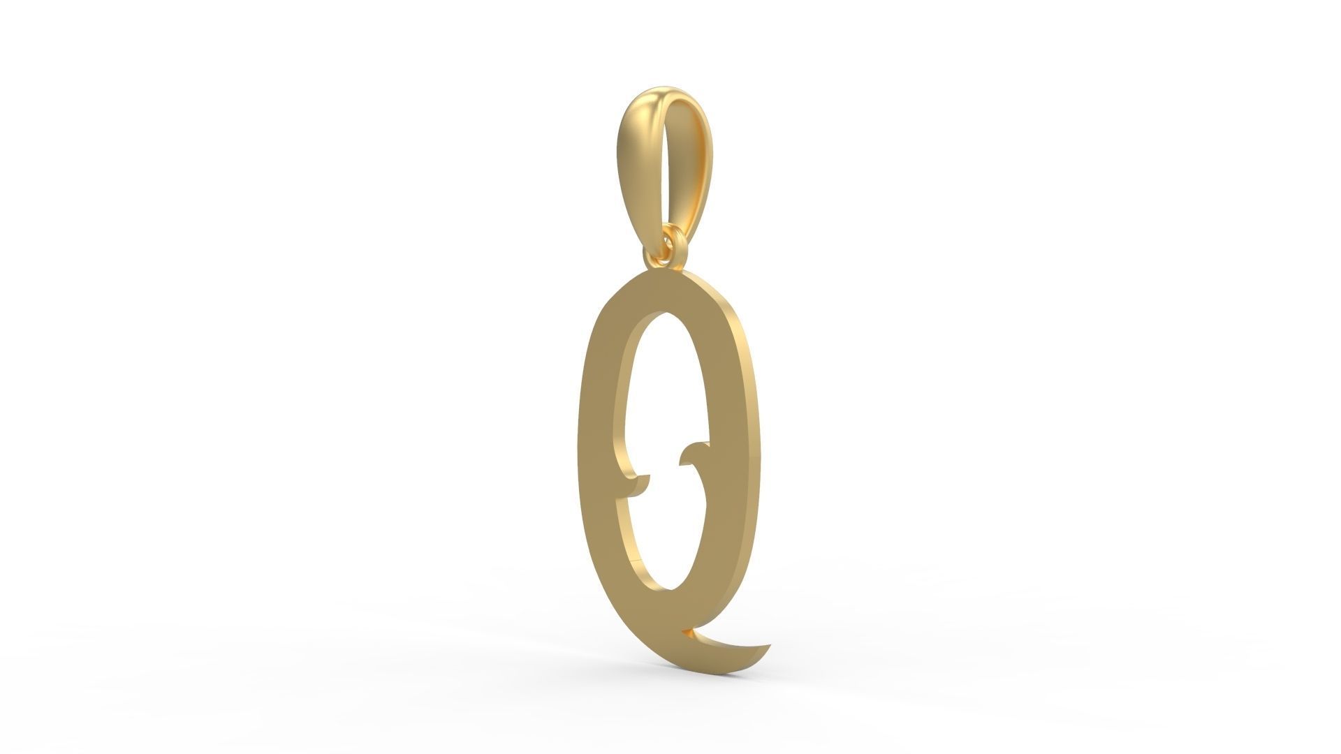 Initial Letters Pendant Oregon Q 3D print model_1
