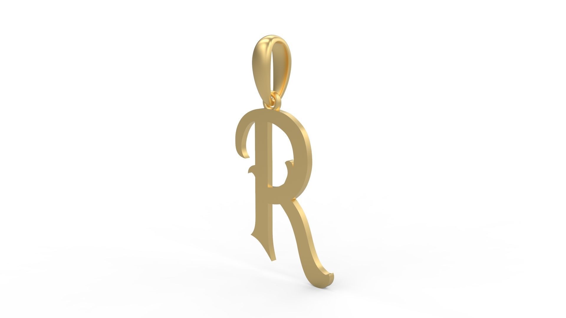 Initial Letters Pendant Oregon R 3D print model_1