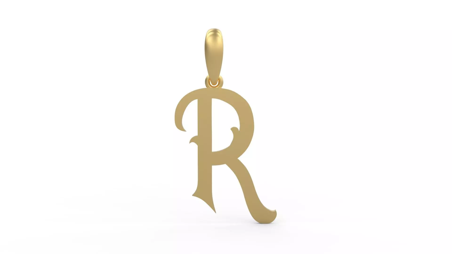 Initial Letters Pendant Oregon R 3D print model_0
