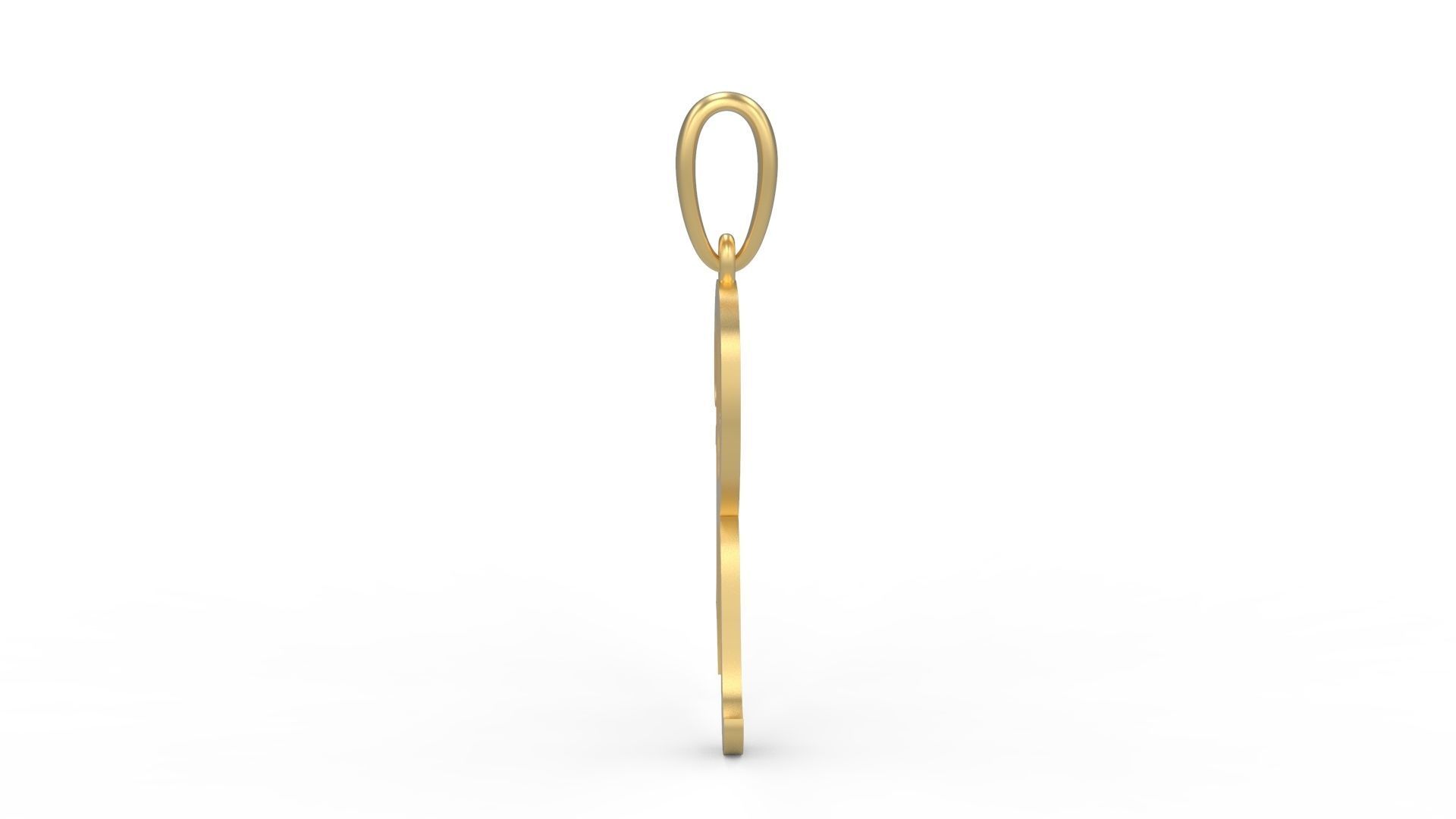 Initial Letters Pendant Oregon R 3D print model_2