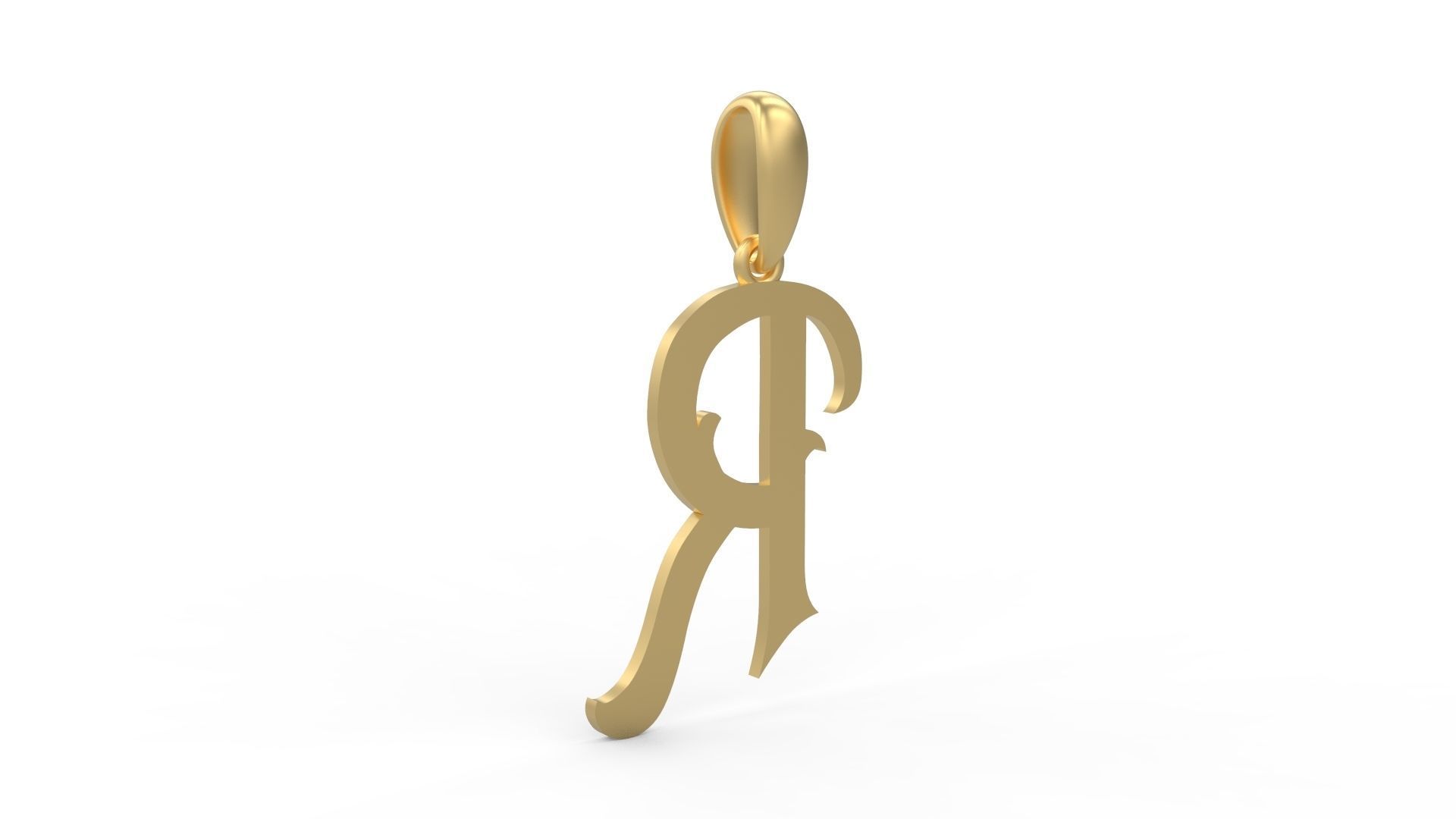 Initial Letters Pendant Oregon R 3D print model_3