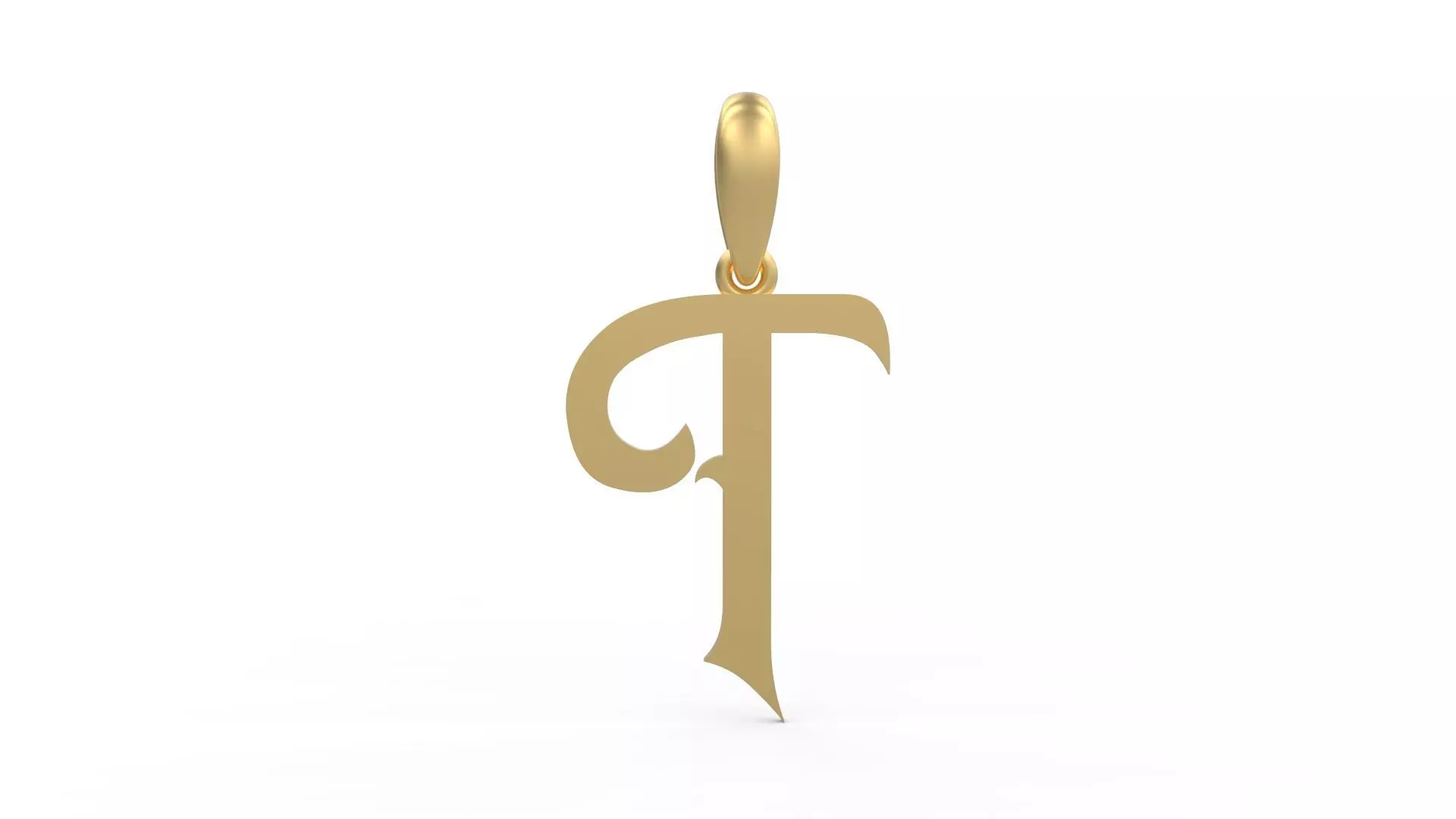 Initial Letters Pendant Oregon T 3D print model_0