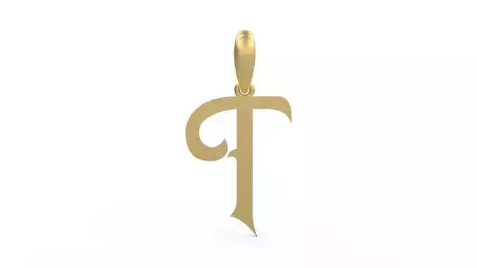Initial Letters Pendant Oregon T 3D print model