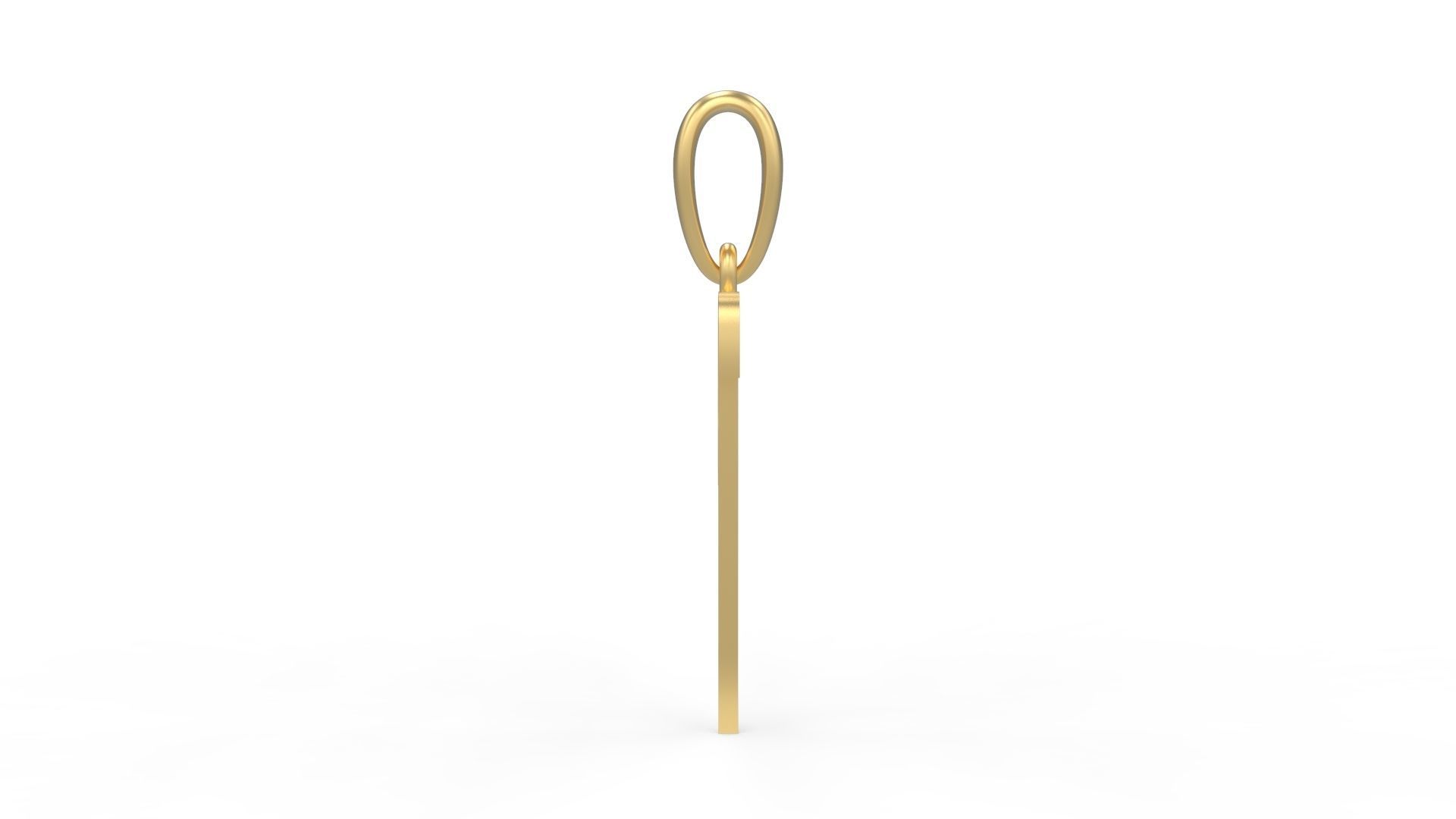 Initial Letters Pendant Oregon T 3D print model_2