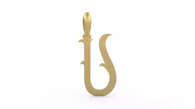 Initial Letters Pendant Oregon U 3D print model