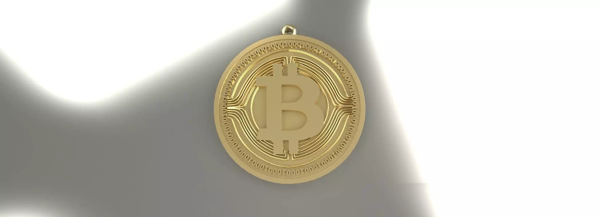 Bitcoin Pendant Gold Silver Platinum Luxury Jewelry 3D print model