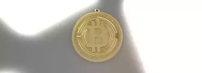 Bitcoin Pendant Gold Silver Platinum Luxury Jewelry