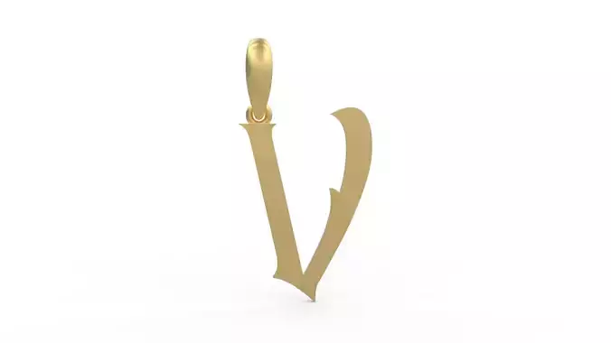 Initial Letters Pendant Oregon V 3D print model