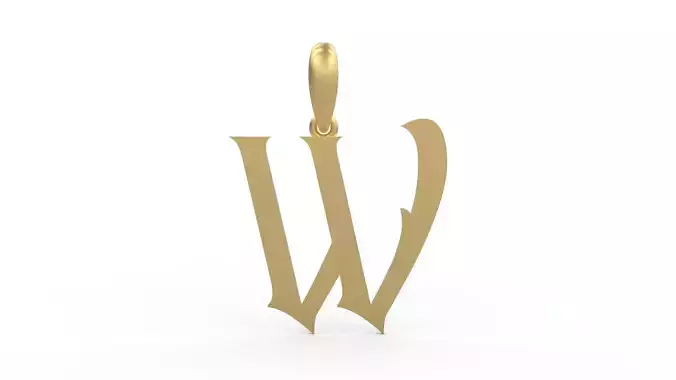 Initial Letters Pendant Oregon W 3D print model