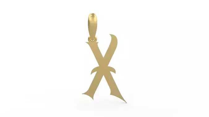 Initial Letters Pendant Oregon X 3D print model