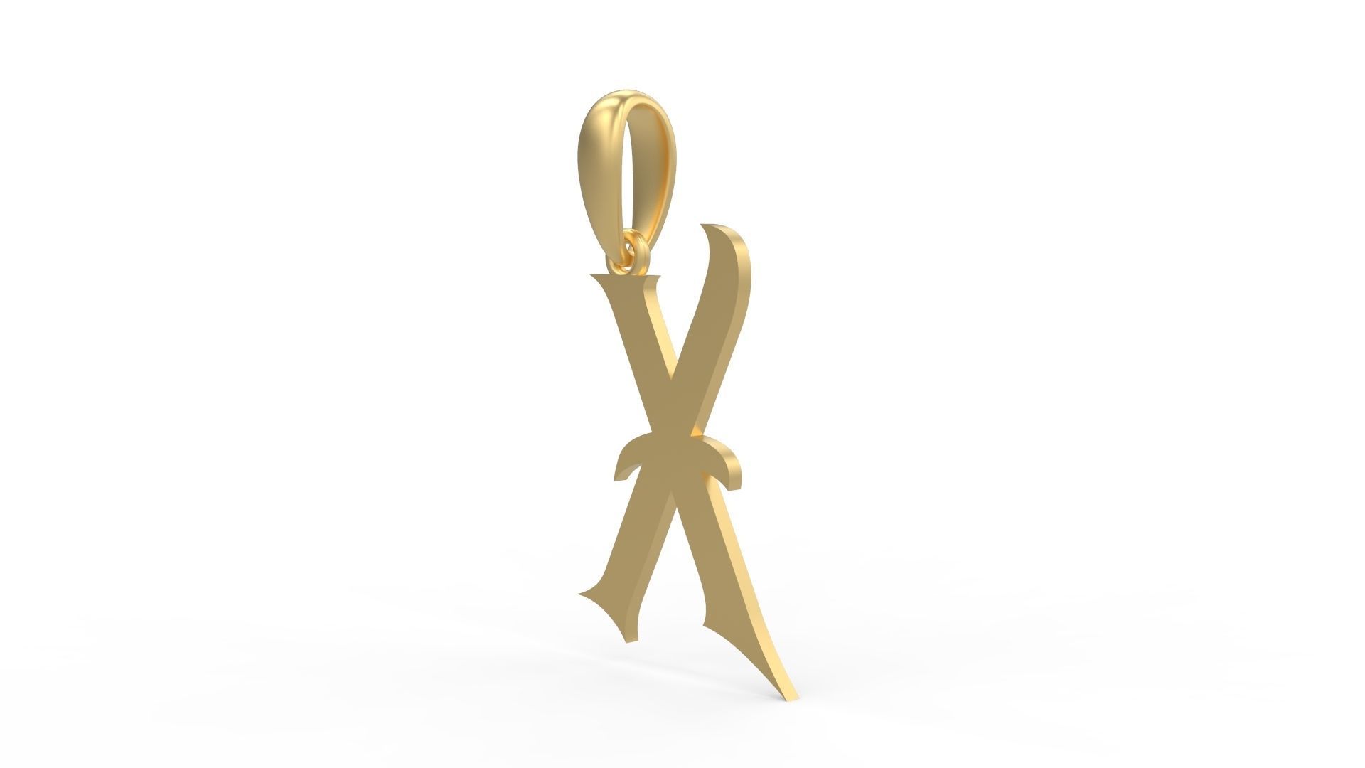 Initial Letters Pendant Oregon X 3D print model_1