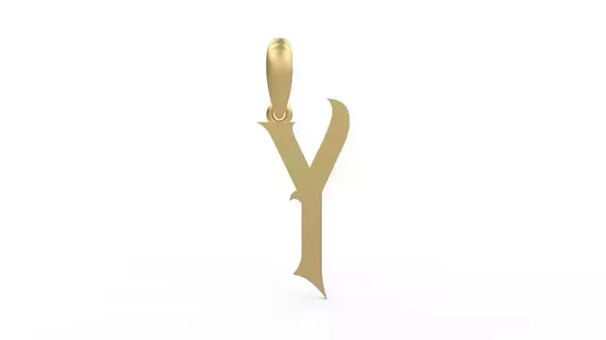 Initial Letters Pendant Oregon Y 3D print model