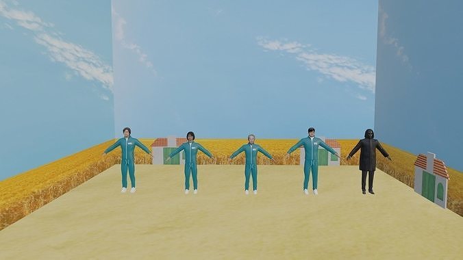 Squid Game Pack Low-poly 3D model