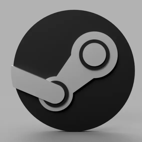 Steam logo 3D model