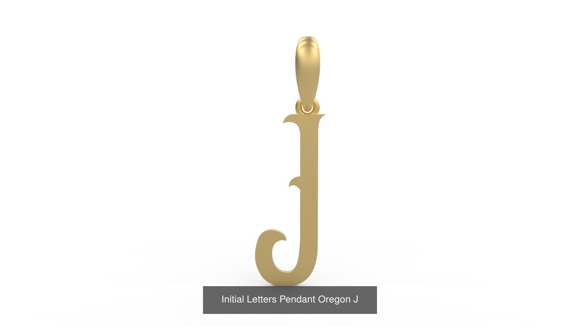 Initial Letters Pendant Alphabets Oregon 3D Model Collection_12
