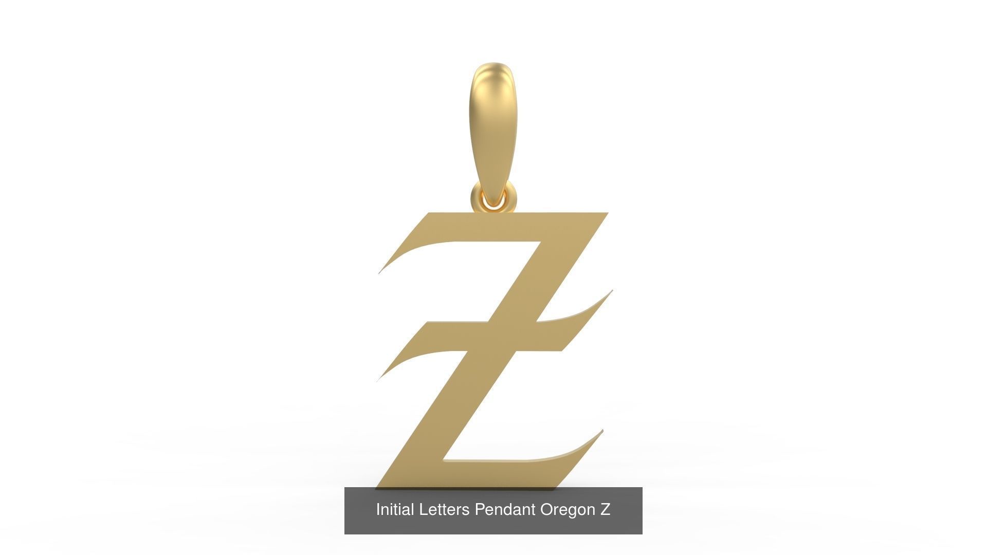 Initial Letters Pendant Alphabets Oregon 3D Model Collection_28