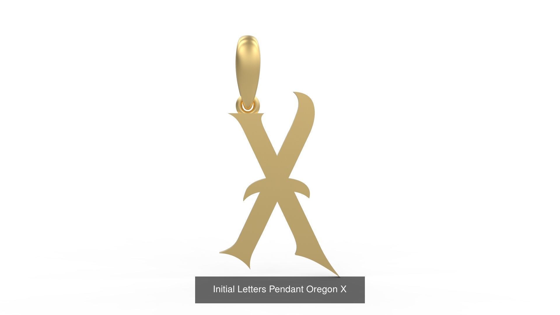 Initial Letters Pendant Alphabets Oregon 3D Model Collection_26