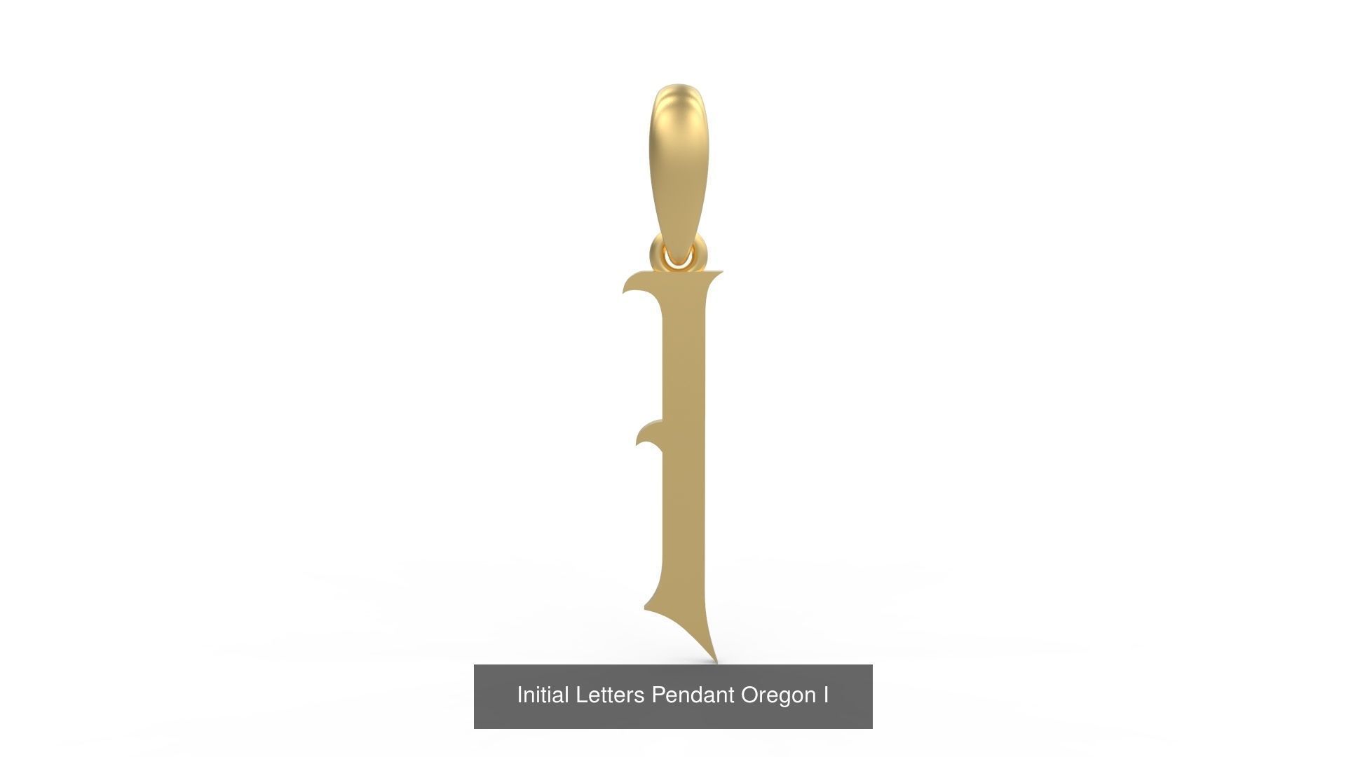 Initial Letters Pendant Alphabets Oregon 3D Model Collection_11