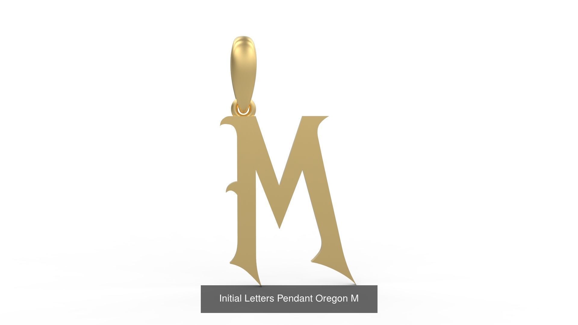 Initial Letters Pendant Alphabets Oregon 3D Model Collection_15