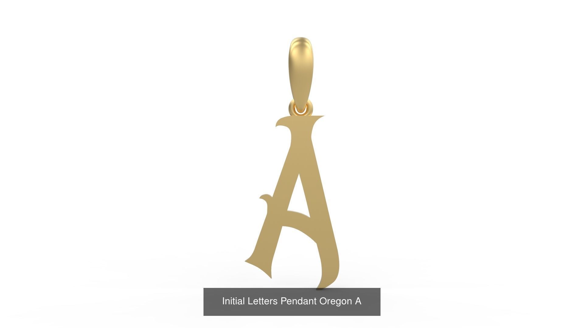Initial Letters Pendant Alphabets Oregon 3D Model Collection_3