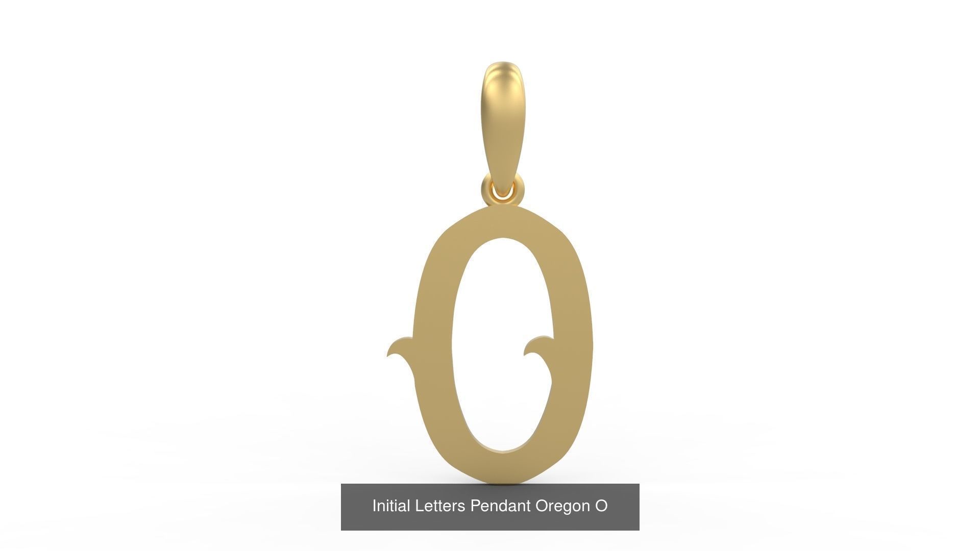 Initial Letters Pendant Alphabets Oregon 3D Model Collection_17