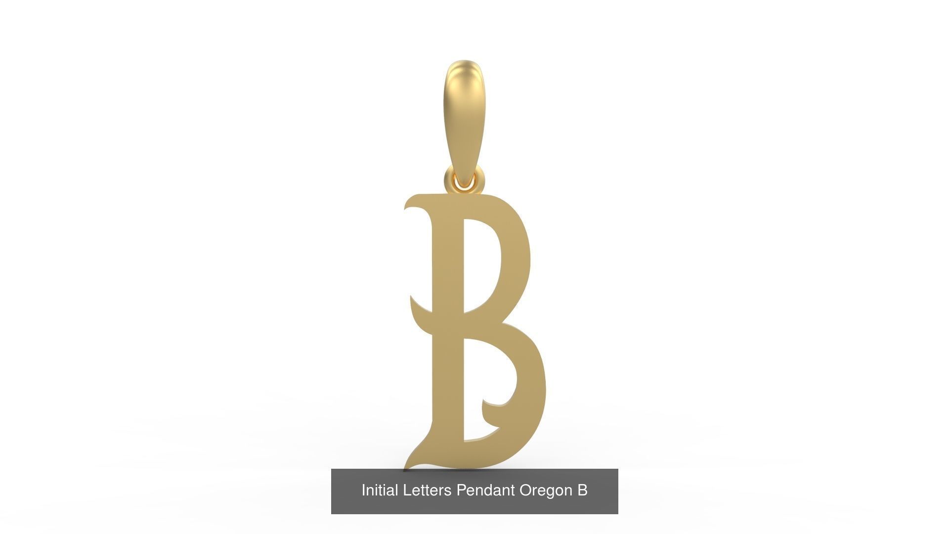 Initial Letters Pendant Alphabets Oregon 3D Model Collection_4