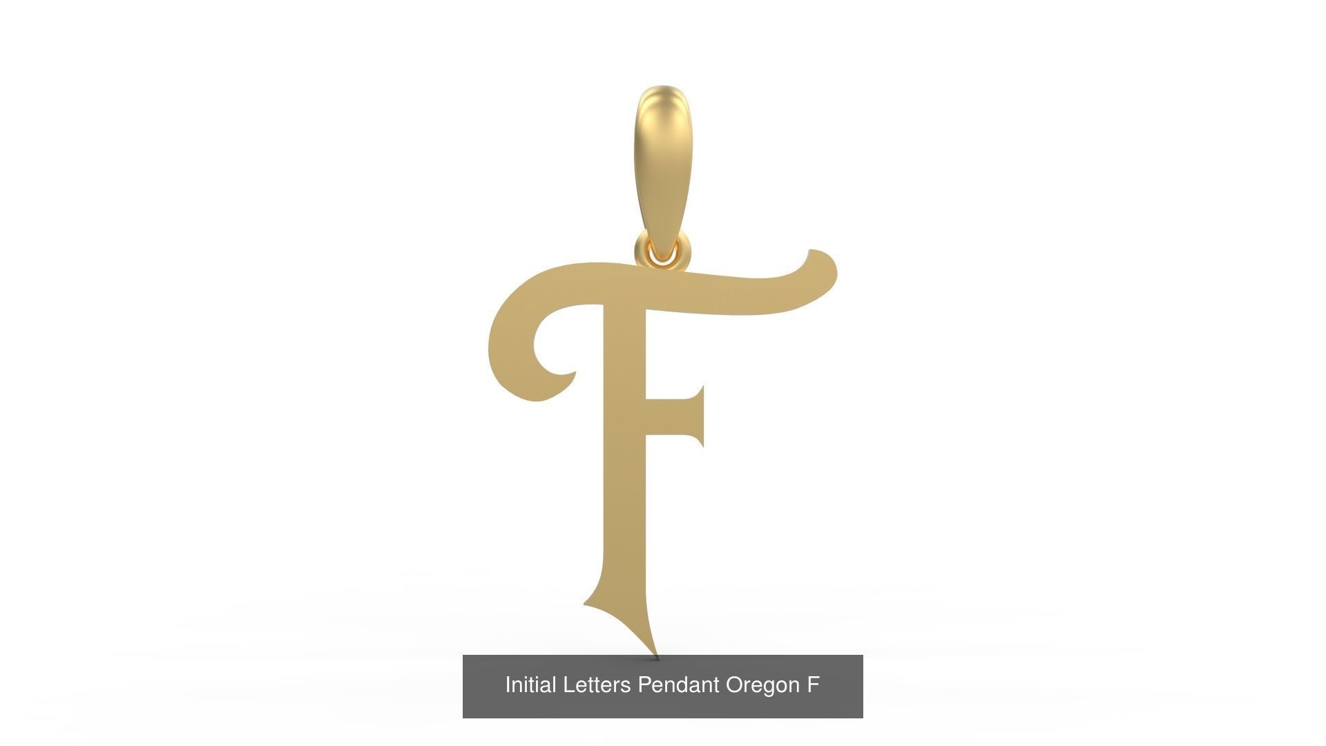 Initial Letters Pendant Alphabets Oregon 3D Model Collection_8