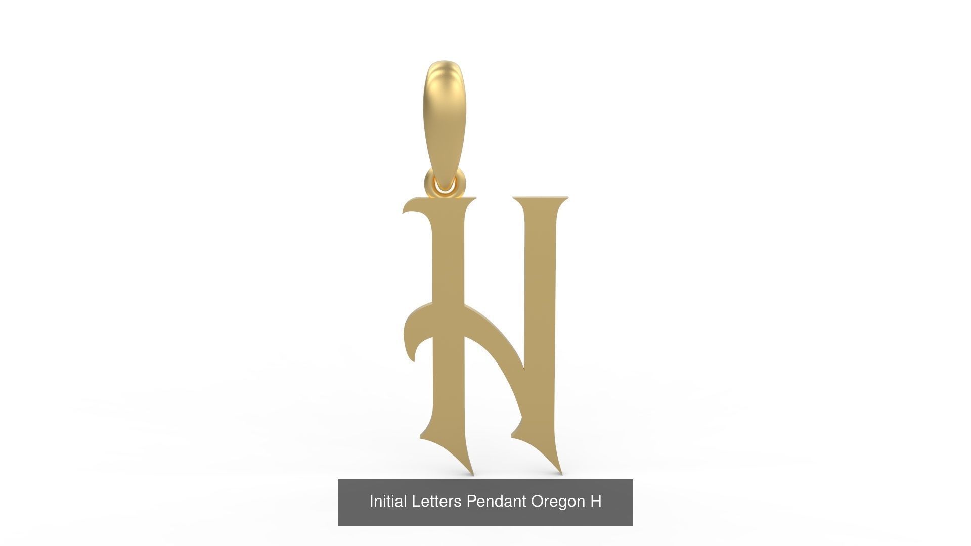 Initial Letters Pendant Alphabets Oregon 3D Model Collection_10