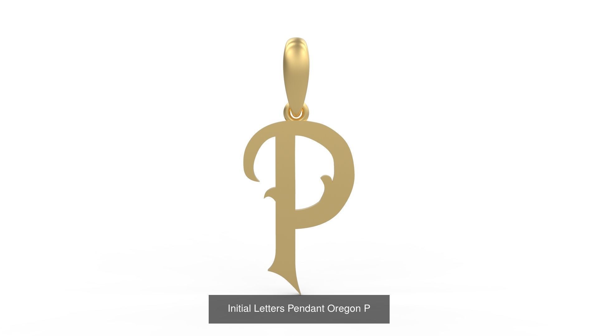 Initial Letters Pendant Alphabets Oregon 3D Model Collection_18