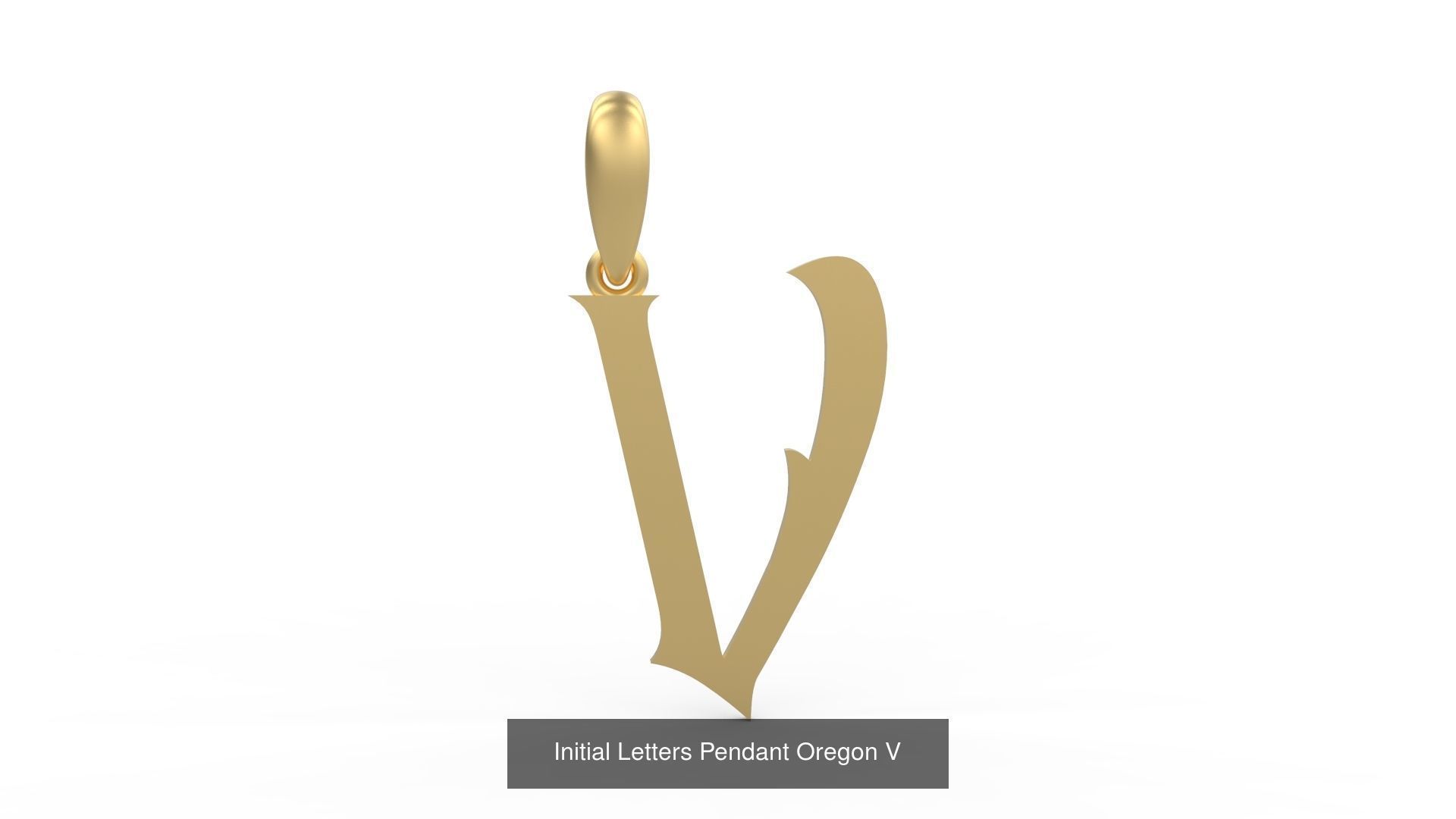 Initial Letters Pendant Alphabets Oregon 3D Model Collection_24