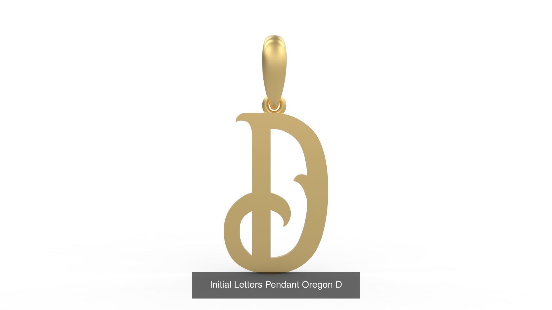 Initial Letters Pendant Alphabets Oregon 3D Model Collection_6